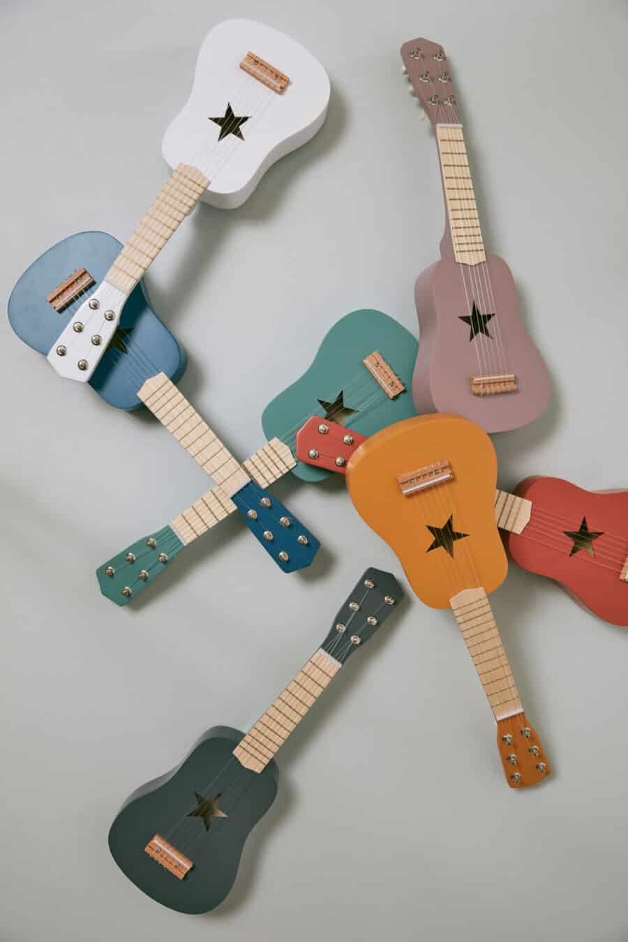 Guitare enfant bois jaune brun - Guitare en bois jaune-brun pour enfants  (56,5 cm), VavaBid